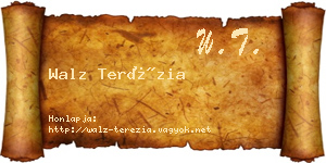 Walz Terézia névjegykártya